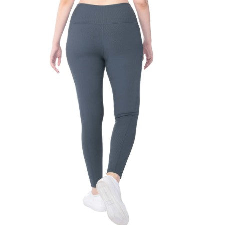 Lukka Lux Ribbed Ladies' Size Small (4-6) Legging with Side Pocket, Blue