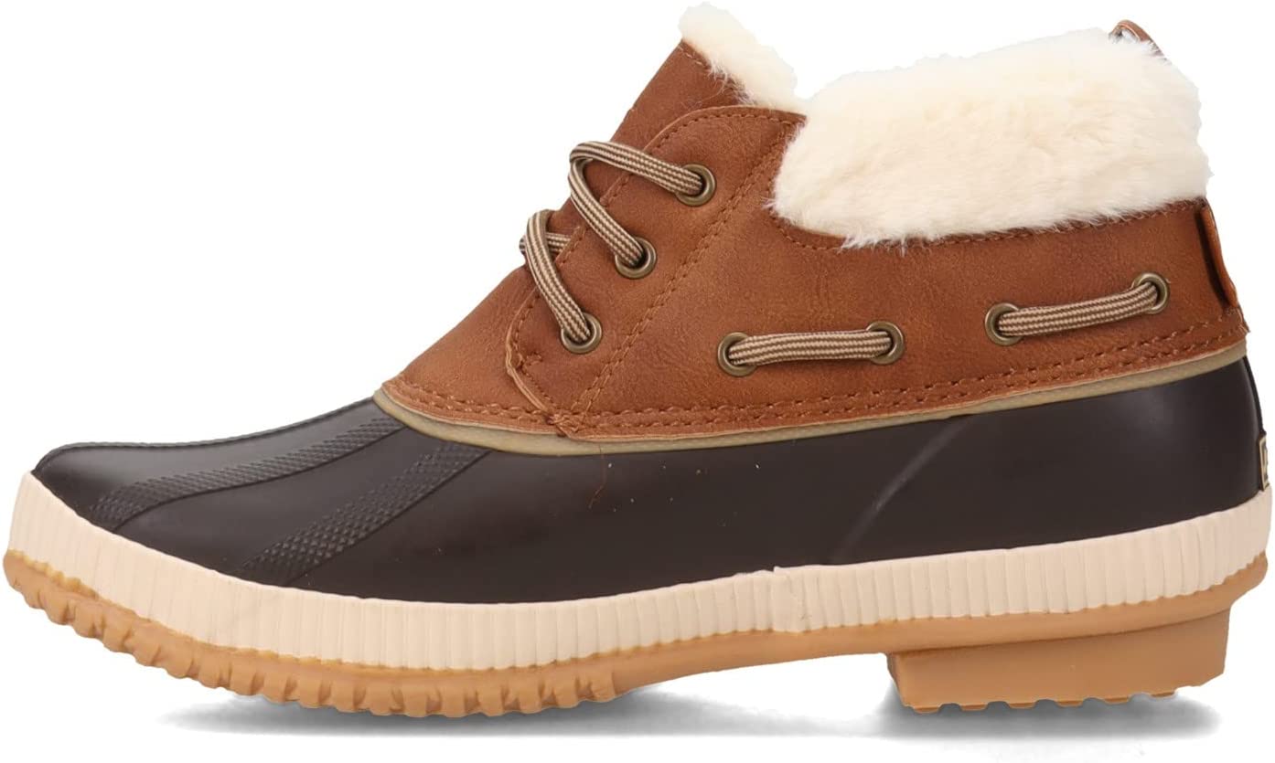 Jsport Mary Women's Size 7, Waterproof Faux Fur Duck Boot, Brown New Ships without box