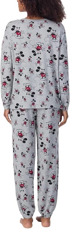 Disney Ladies' Size Large (12-14) 2-PC Fleece Pajama Lounge Set, Mickey Mouse