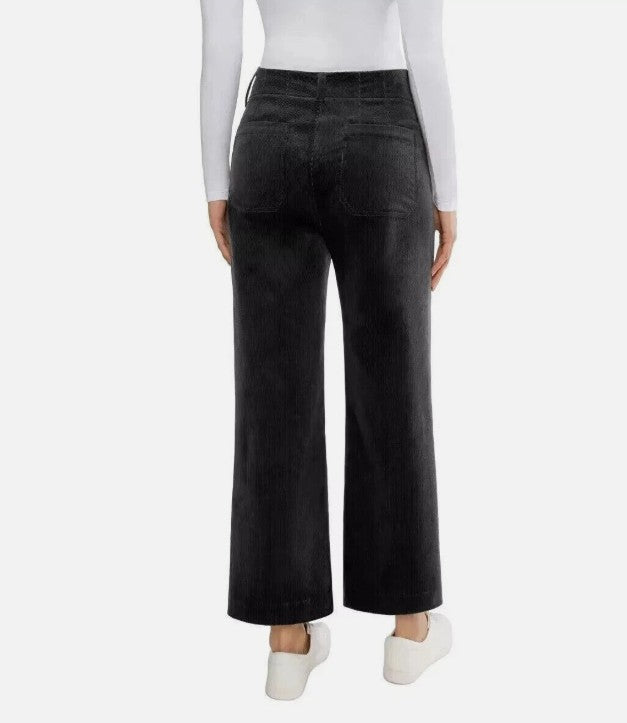 Matty M Ladies' Size XXL (18-20) Wide Leg Corduroy Pants, Black