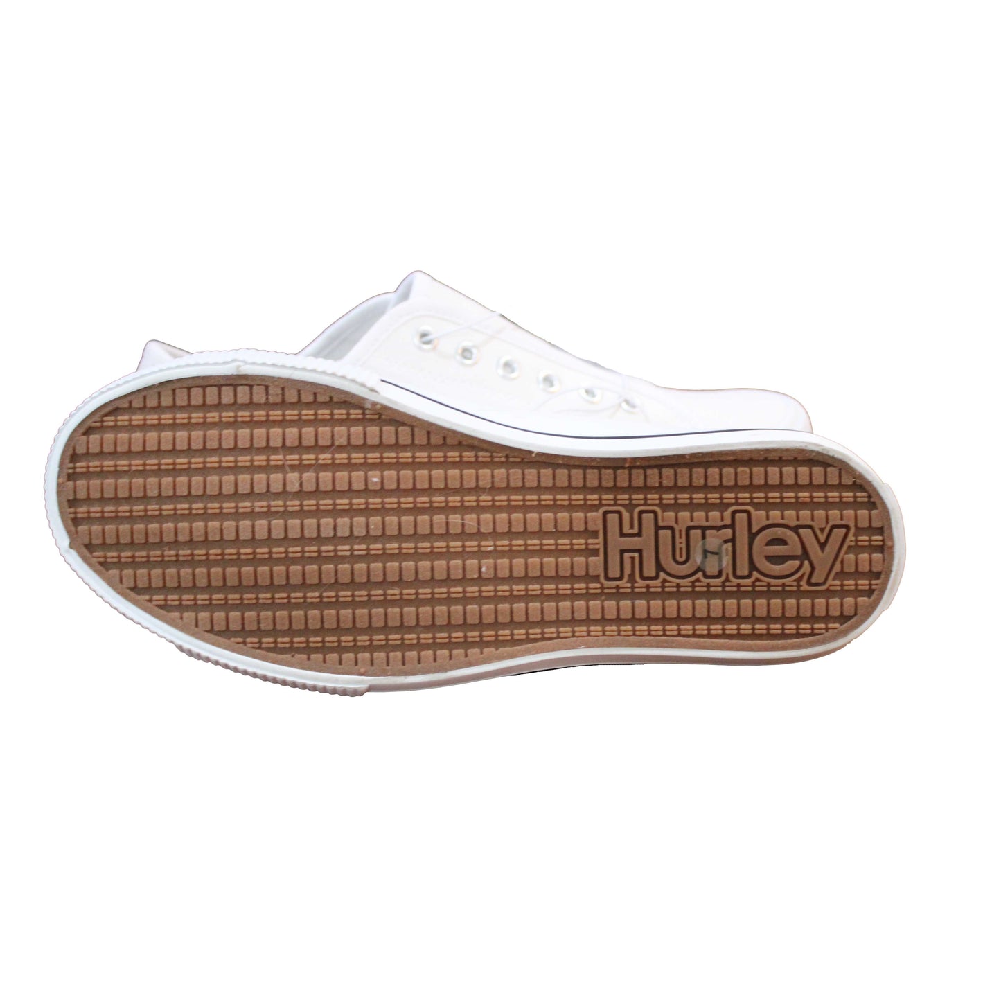 Hurley Ladies Size 7 Chloe Slip on Canvas Sneaker Shoes, White, Customer Return