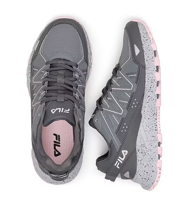 FILA Firetrail Evo Trail Womens Size 9, Walking Shoes, Gray/Pink, Grade A