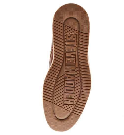 Steve Madden Men's Size 10, P-Jansen Lace-Up Oxford Shoes, Cognac Brown