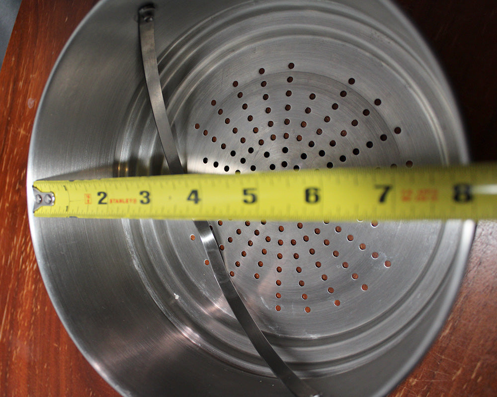 Tramontina Strainer Steamer Basket, Stainless Steel with Handle, 8" diameter