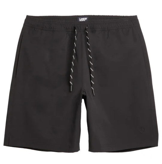 Lands' End Men's Size Medium (30-33) Swim Shorts, Black