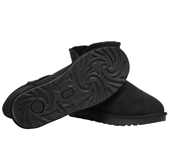 Kirkland Signature Ladies' Size 6 Shearling Scalloped Boot, Black, Return