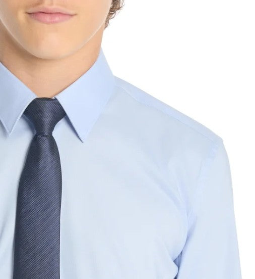 Kenneth Cole Youth Size 10 Long Sleeve Dress Shirt & Tie, Light Blue