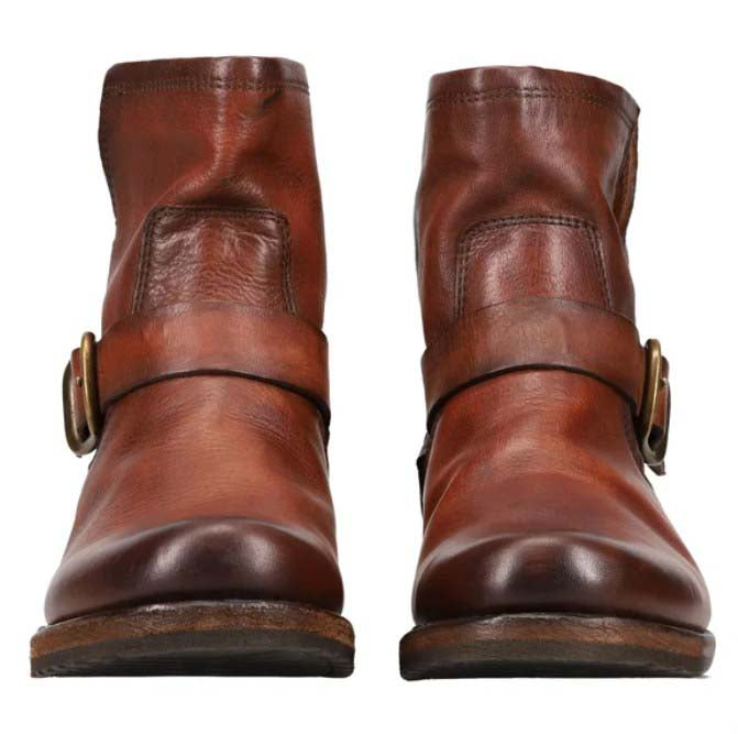 Frye Ladies' Size 6 Leather Bootie Pull On Boots, Tan, New in Box