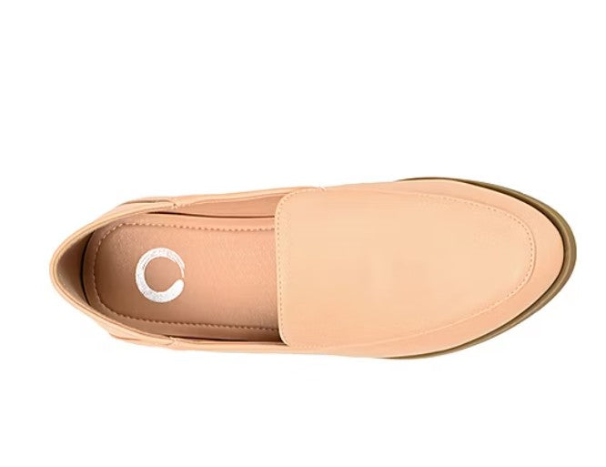 Journee Collection Corinne Womens Size 9 W, Moc Closed Toe Loafers, Nude