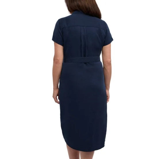 Teddi Rose Women's Size XS (2), Tencel Short Sleeve Shirt Dress, Navy