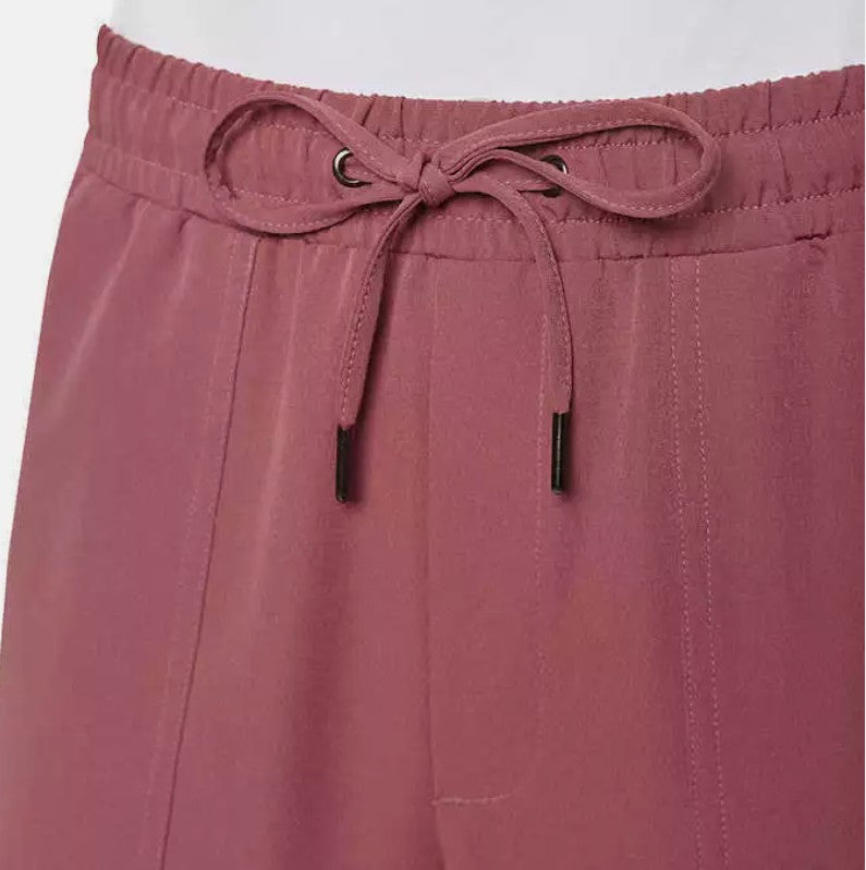 Mondetta Ladies' Size XL High Rise Textured Ankle Pants, Dark Pink, NEW (NO TAG)