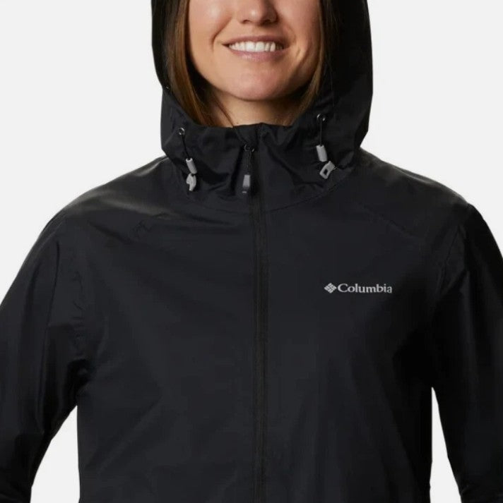 Columbia Ladies' Size Large, Lowland Ultra Rain Jacket, Black, New (NO TAGS)