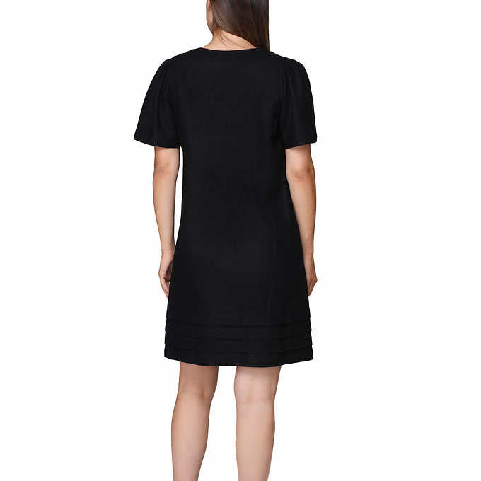 Nicole Miller Ladies' Size Small Linen Blend Dress, Black, Customer Return