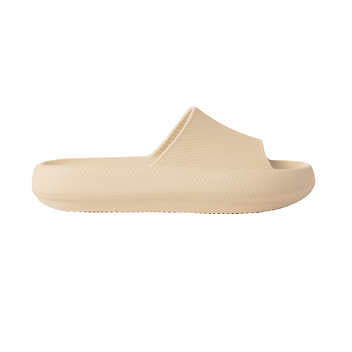 32 Degrees Ladies' Size Medium (7.5-8.5) Cushion Slide Shower Sandal, Tan, Customer Return