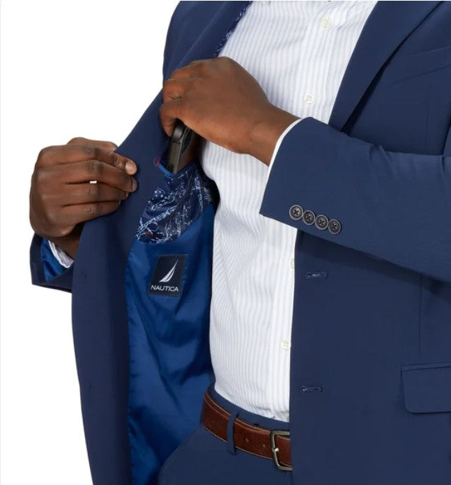 Nautica Men’s Size 44 Short Separates Suit Jacket, Active Stretch, Blue
