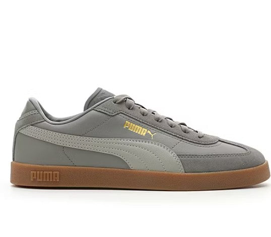 PUMA Club II Era Men's Size 8, Shoes Sneakers Faux Suede, Gray/Gold (NO BOX)