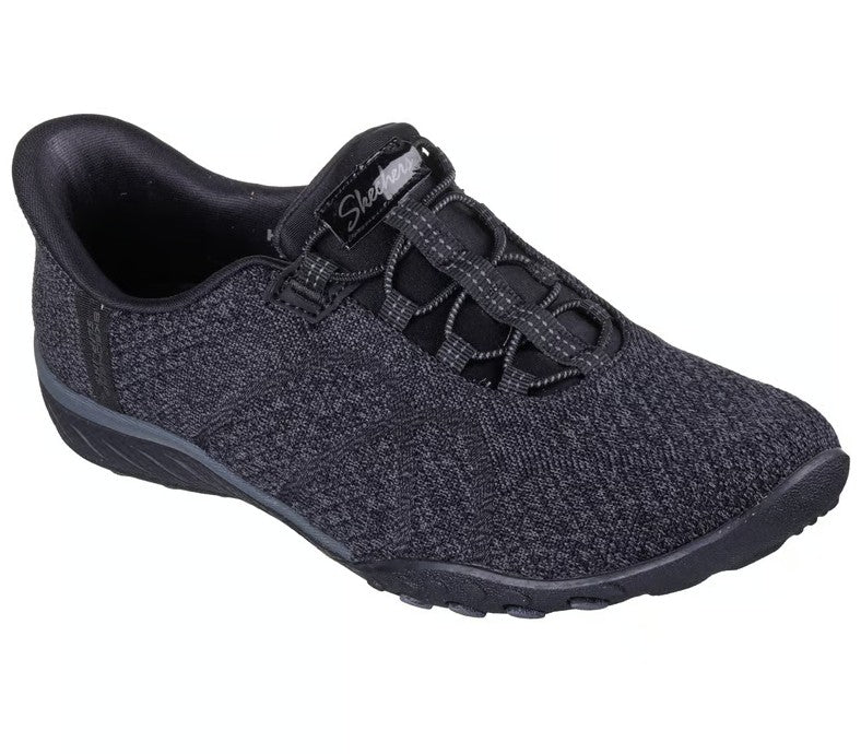 Skechers Slip-ins, Women's Size 10, Breathe-Easy Knitty Waves, Black, New-NO BOX