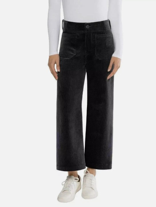 Matty M Ladies' Size XXL (18-20) Wide Leg Corduroy Pants, Black