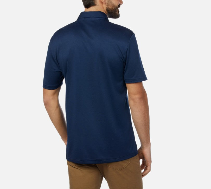 adidas Men's Size Large (44-45), Golf Polo Shirt, Short Sleeve, Navy Blue