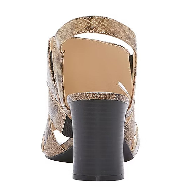 Liz Claiborne Women Size 7, Gillroy Block Heeled Sandals, Snake