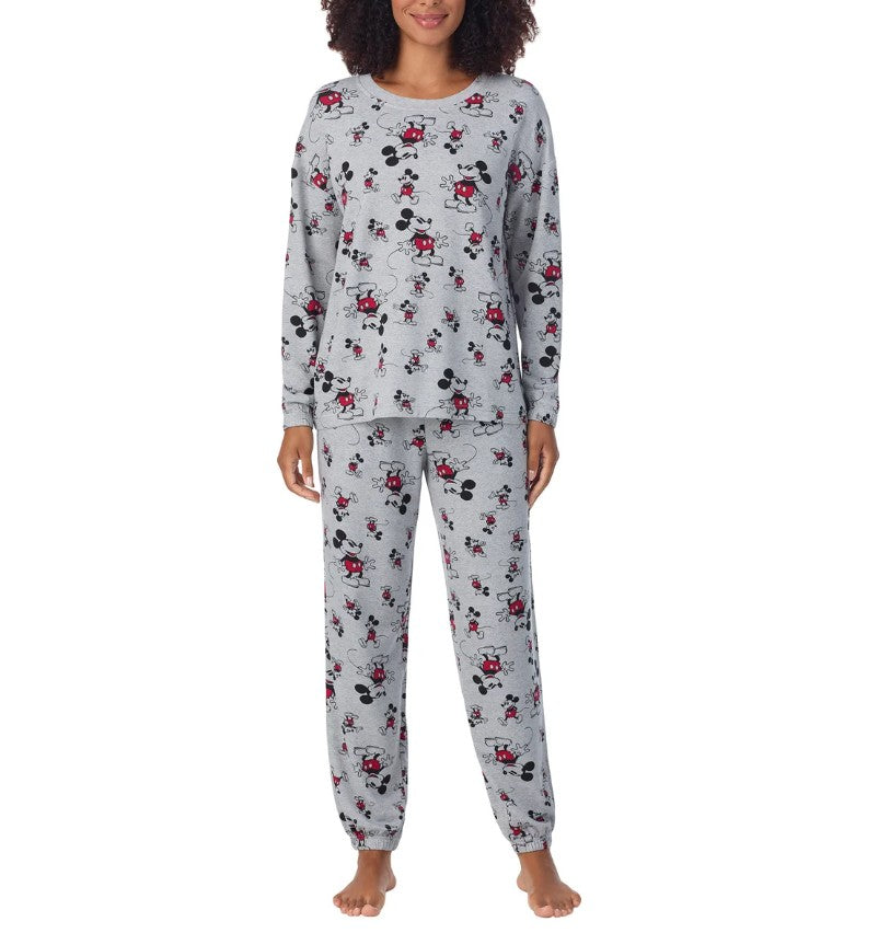 Disney Ladies' Size Large (12-14) 2-PC Fleece Pajama Lounge Set, Mickey Mouse