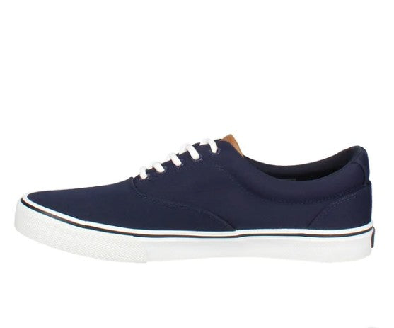 Izod Men's Size 11 Lace-Up Casual Canvas Shoes, Navy Blue
