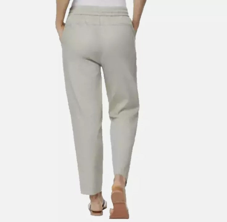 32 Degrees Ladies Size Small (4-6) Stretch Linen Blend Crop Pants, Sage Green