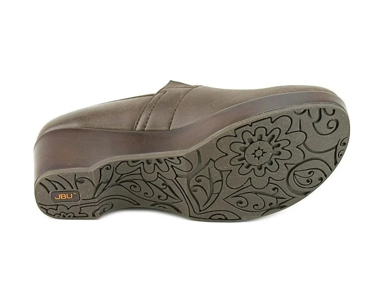 JBU Cordoba Ladies' Size 7.5, Leather Clogs, Brown, New Ships without Box