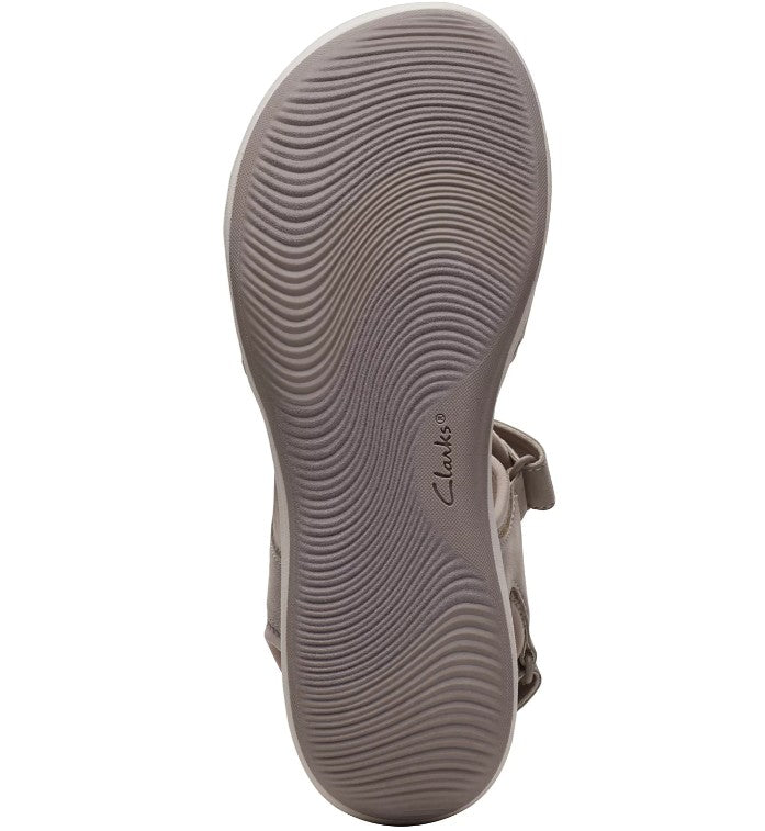 Clarks Women's Size 7.5, Cloudsteppers Mira Bay Strappy Sport Sandals, Stone