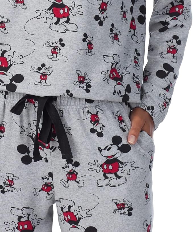 Disney Ladies' Size Large (12-14) 2-PC Fleece Pajama Lounge Set, Mickey Mouse