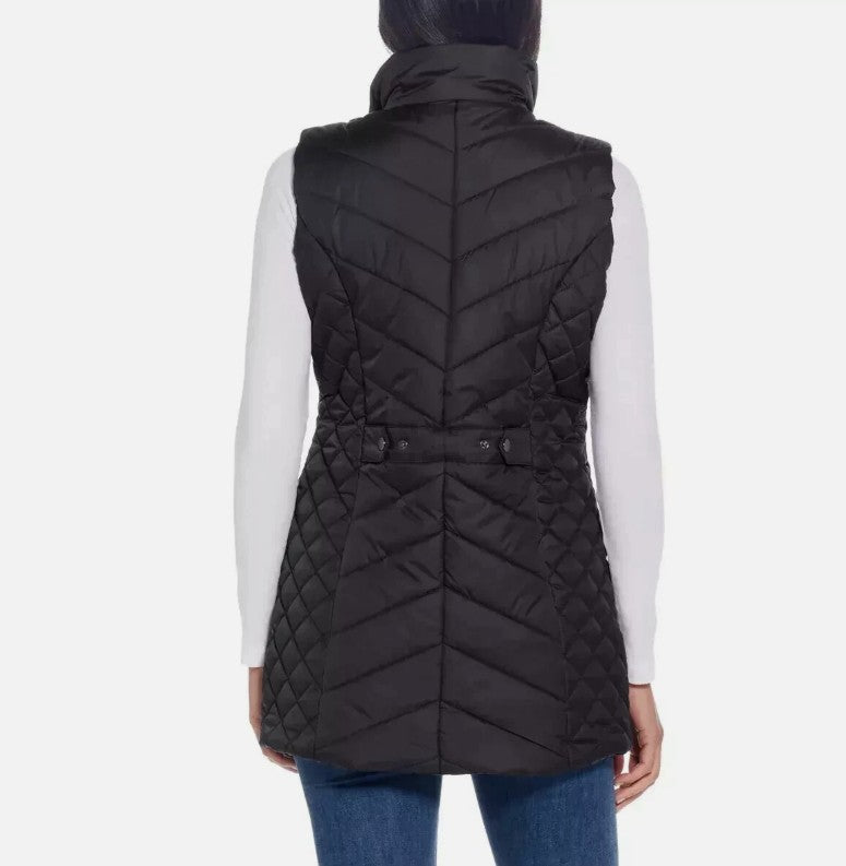 Weatherproof Ladies' Size XL (16-18) Quilted Vest, Long, Black