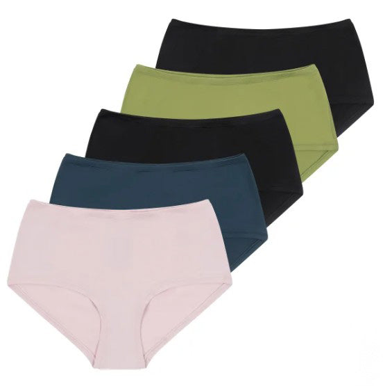 Lemon Ladies’ Size XS (0-2) Ultra Soft Hipster Underpants Panties, 5-pack, Open