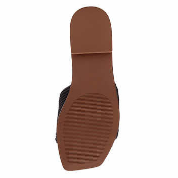 Steve Madden Ladies' Size 8 Textured Slide Sandal, Black, Customer Return