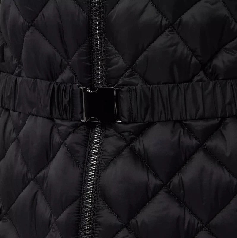 32 Degrees Women's Size XXL (20), Belted Diamond Quilt Jacket, Black