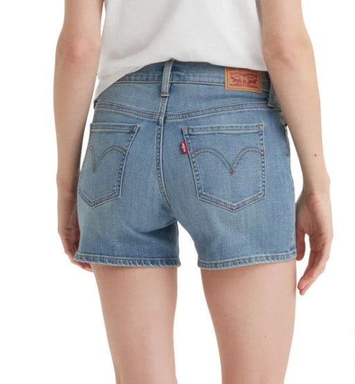 Levi's Ladies' Size 6 (28 in. Waist) Mid-Length Shorts, Light Blue