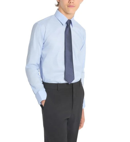 Kenneth Cole Youth Size 10 Long Sleeve Dress Shirt & Tie, Light Blue