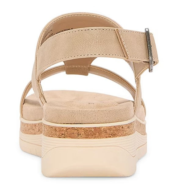 St. John's Bay Women's Size 10 M, Stanvick Slingback Flat Sandals, Sand, Grade A
