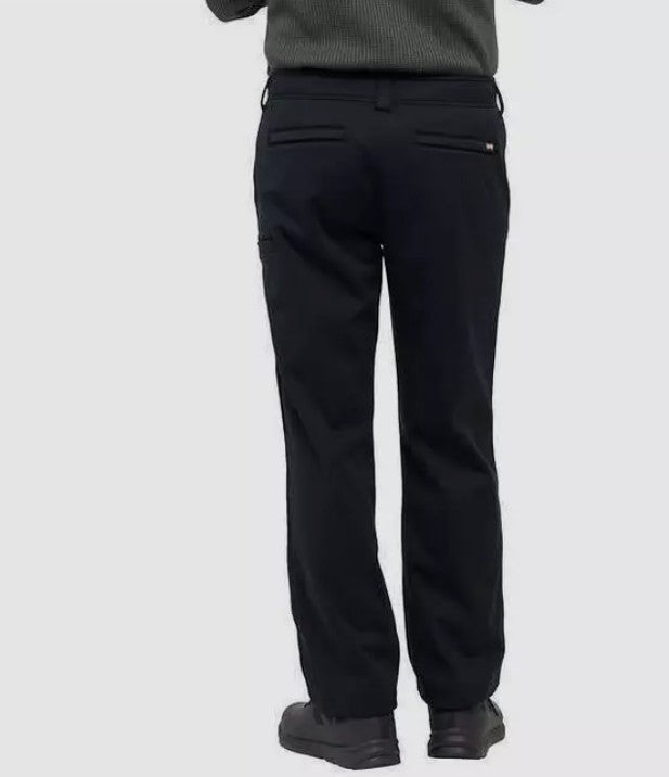 Magnum Men’s Size 32W x 32L Microfleece Lined Water Repellant Work Pants, Black