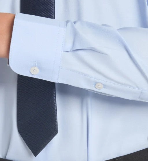 Kenneth Cole Youth Size 10 Long Sleeve Dress Shirt & Tie, Light Blue