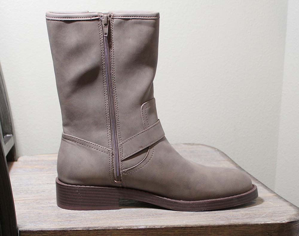 Dolce Vita Ladies' Size 9, Moto Style Boots, Dark Taupe, Customer Return