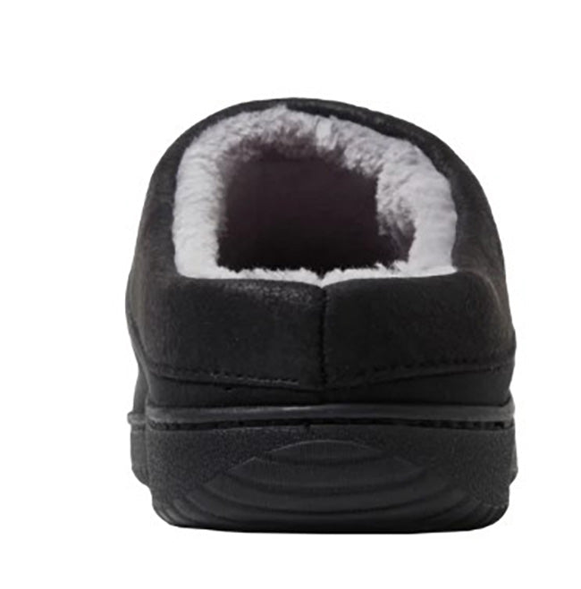 Dearfoams Mens' Size Medium (9-10) Indoor/Outdoor Slipper, Black New with Tags