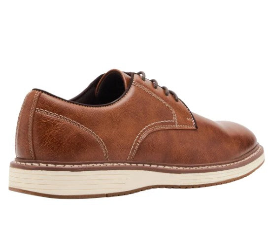 Steve Madden Men's Size 10, P-Jansen Lace-Up Oxford Shoes, Cognac Brown