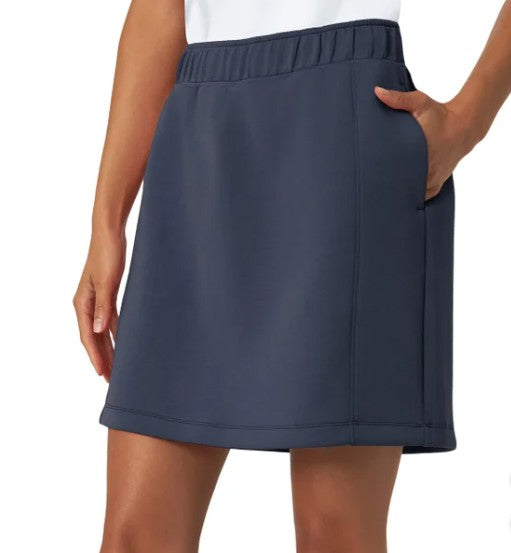 Mondetta Women's Size Large (12-14) High Rise Pull-On Skort, Navy Blue