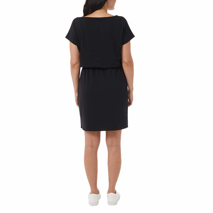 32 Degrees Ladies' Size Small, Soft Lux Short Sleeve Dress, Black