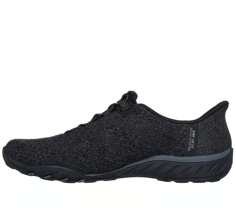 Skechers Slip-ins, Women's Size 10, Breathe-Easy Knitty Waves, Black, New-NO BOX