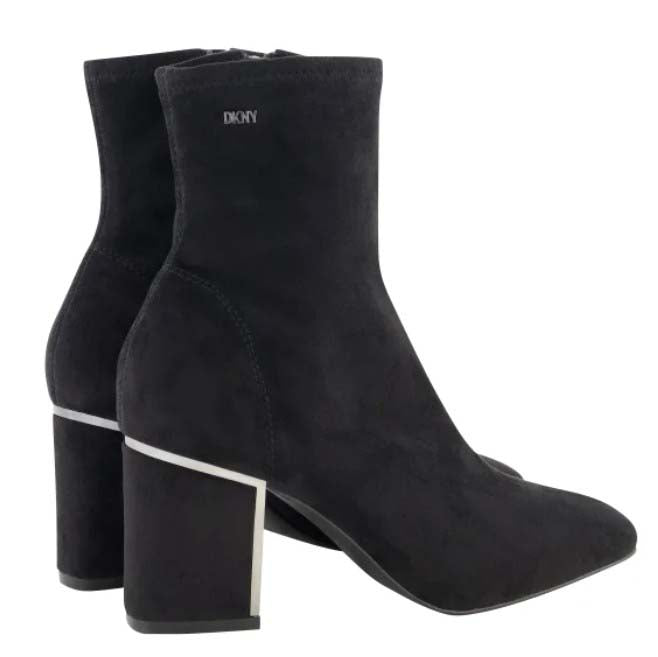 DKNY Ladies' Size 11 Stretch Bootie Block Heel Boots, Black