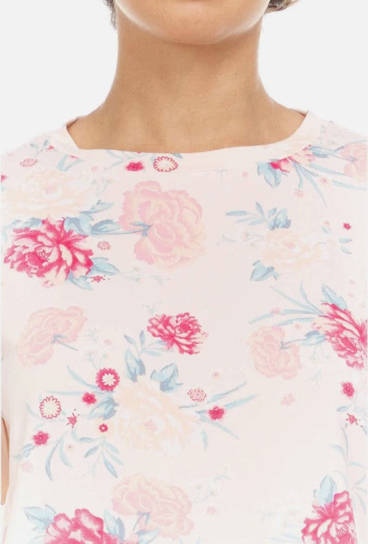 Flora Nikrooz Ladies Size Large (10-12) Super Soft 2-PC Pajamas, Pink, Grade A