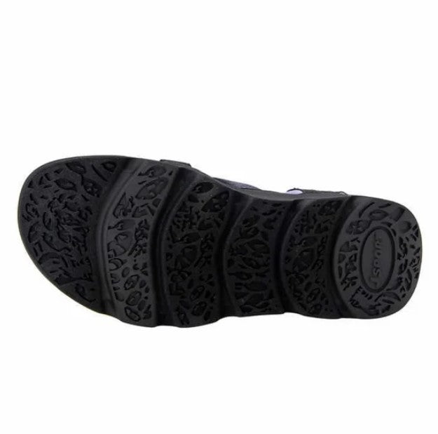 Jsport Ladies' Size 9 Strap Sandals All Terra Traction, Black/Purple, Customer Return