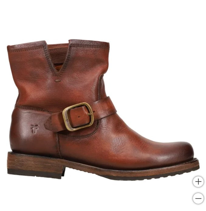 Frye Ladies' Size 6 Leather Bootie Pull On Boots, Tan, New in Box