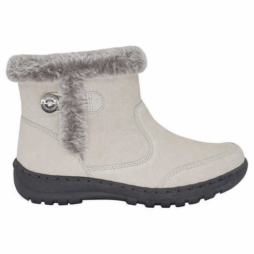 Khombu Iris Ladies Size 10, Faux Fur Trim Leather All Season Boot, Cream, Return